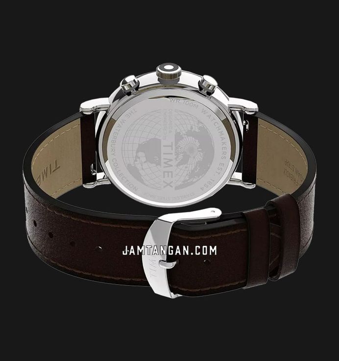 Timex Waterbury TW2W47300 Chronograph Brown Dial Brown Leather Strap