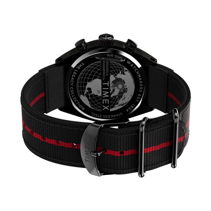 Timex Legacy TW2W50200 Tonneau Chronograph Black Dial Black  display picture 3
