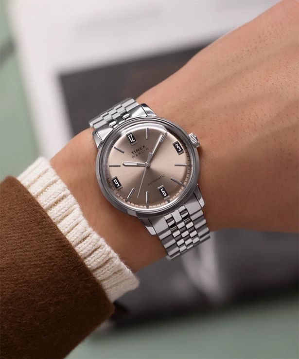 Timex Marlin TW2W59200 Automatic Natural Dial Stainless Steel Strap