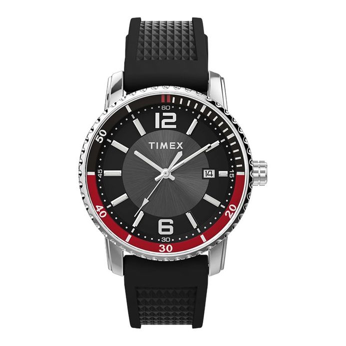 Timex TW2W60600 Men Black Dial Black Rubber Strap
