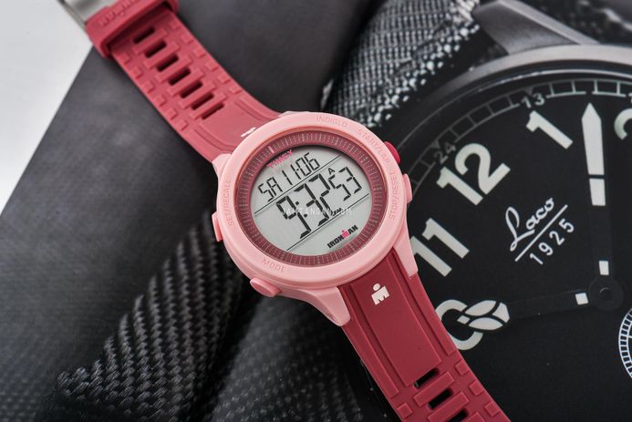 Timex Ironman TW5M62400 T200 Digital Dial Pink Rubber Strap