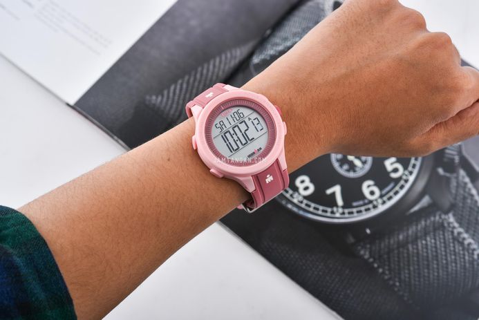 Timex Ironman TW5M62400 T200 Digital Dial Pink Rubber Strap