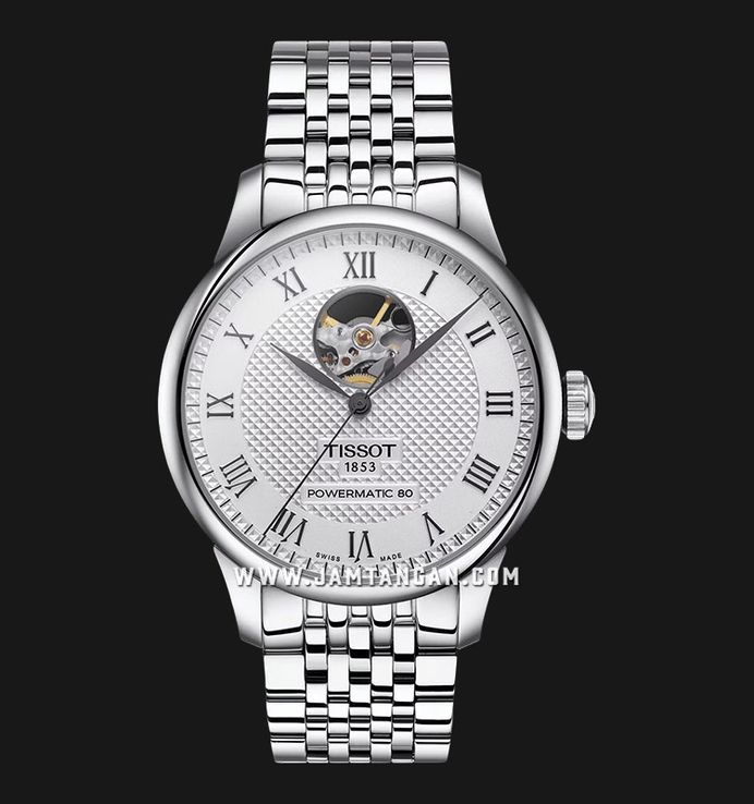 Tissot Le Locle Powermatic 80 39.3mm T-Classic T006.407.11.033.02 Open Heart Stainless Steel Strap
