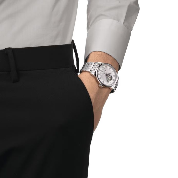 Tissot Le Locle Powermatic 80 39.3mm T-Classic T006.407.11.033.02 Open Heart Stainless Steel Strap