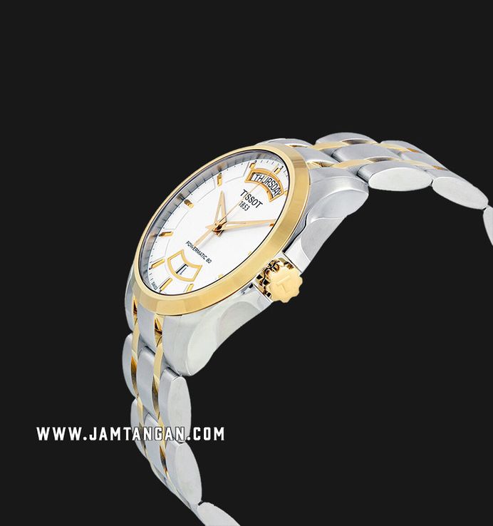 Tissot Couturier Powermatic 80 39mm T-Classic T035.407.22.011.01 White Dial Stainless Steel Strap