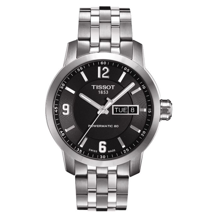 Tissot PRC 200 Automatic Gent Black Dial Stainless Steel Strap