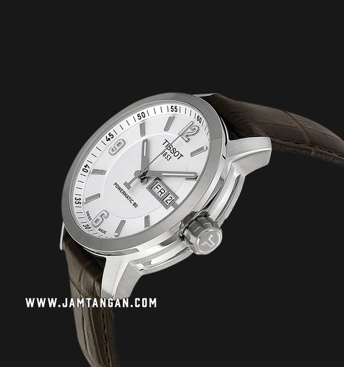 TISSOT PRC 200 T055.430.16.017.00 Automatic Gent Brown Leather Strap |  Jamtangan.com