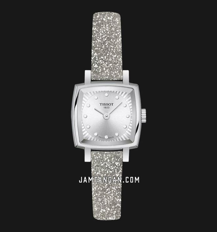 Tissot Lovely Square Festive Kit 20mm T-Lady T058.109.17.036.02 Glitter Leather Strap + Extra Strap