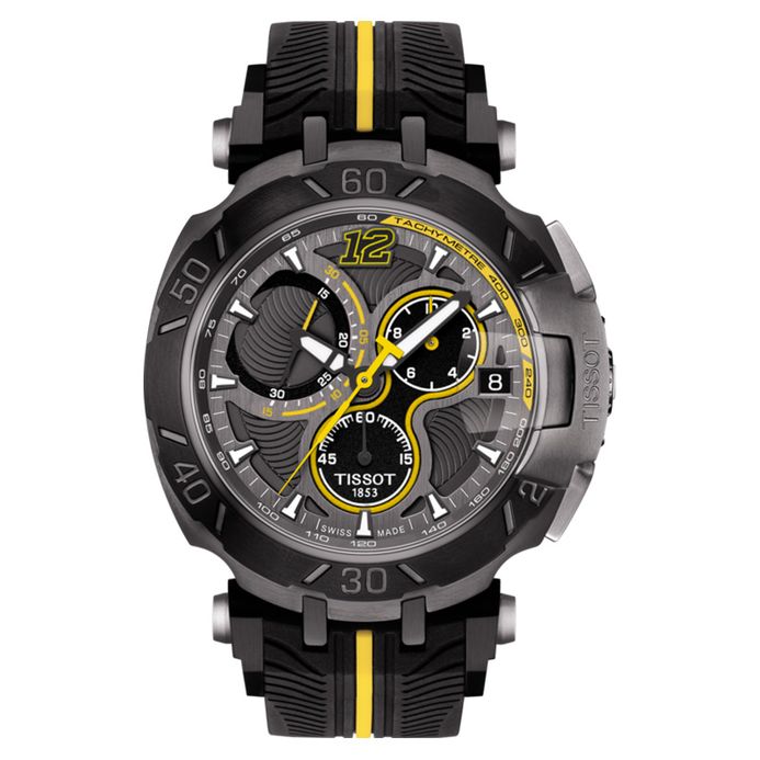 TISSOT T-Race Thomas Luthi 2017 Black Dial Black Rubber  Strap