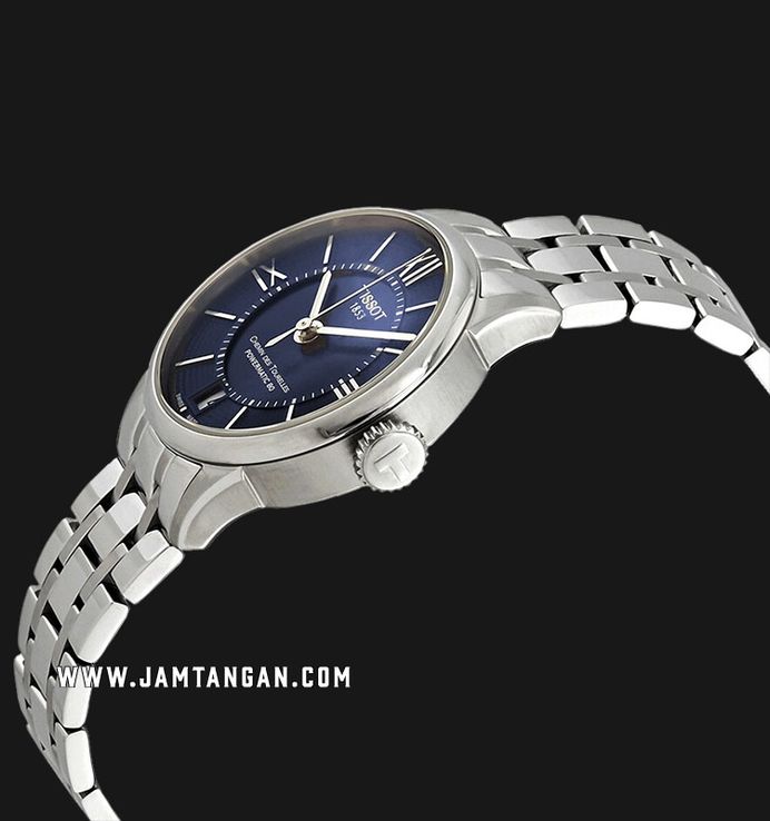 Tissot T-Classic T099.207.11.048.00 Chemin Des Tourelles Powermatic 80 Blue Dial St. Steel Strap