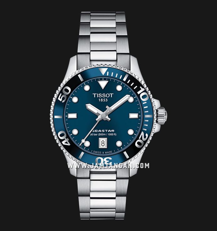 Tissot Seastar 1000 36mm T-Sport T120.210.11.041.00 Blue Dial Stainless Steel Strap