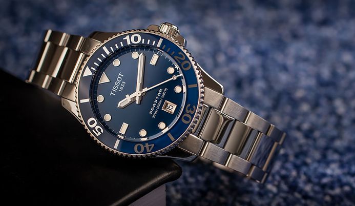 Tissot Seastar 1000 36mm T-Sport T120.210.11.041.00 Blue Dial Stainless Steel Strap