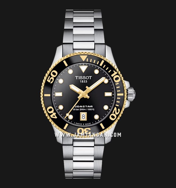Tissot Seastar 1000 36mm T-Sport T120.210.21.051.00 Black Dial Stainless Steel Strap