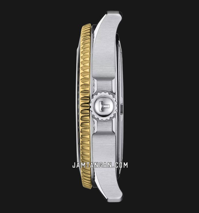 Tissot Seastar 1000 36mm T-Sport T120.210.22.051.00 Black Dial Dual Tone Stainless Steel Strap 