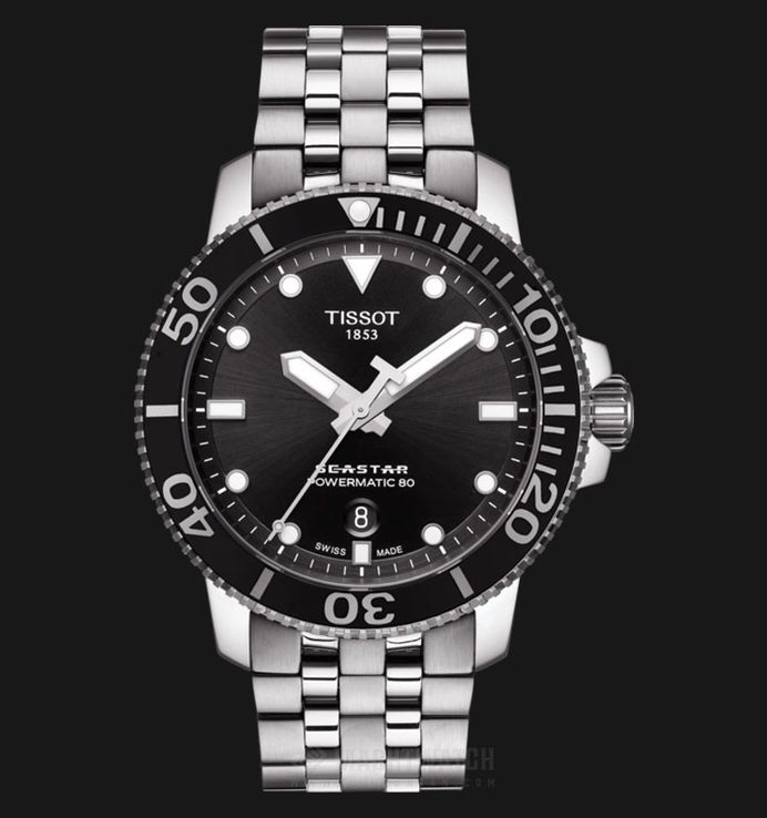 Tissot Seastar 1000 Powermatic 80 43mm T-Sport T120.407.11.051.00 Black Dial Stainless Steel Strap