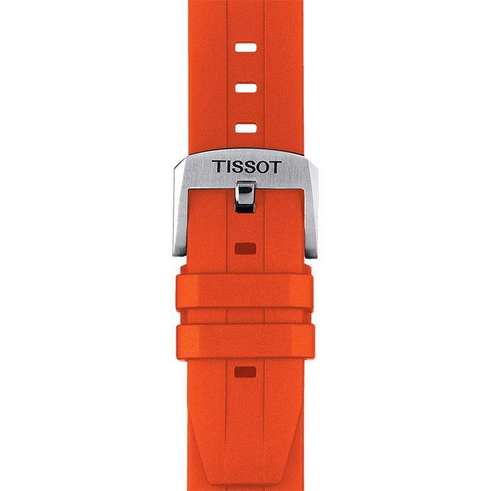 TISSOT T-Sport Seastar 1000 Chronograph Black Dial  Orange Rubber Strap