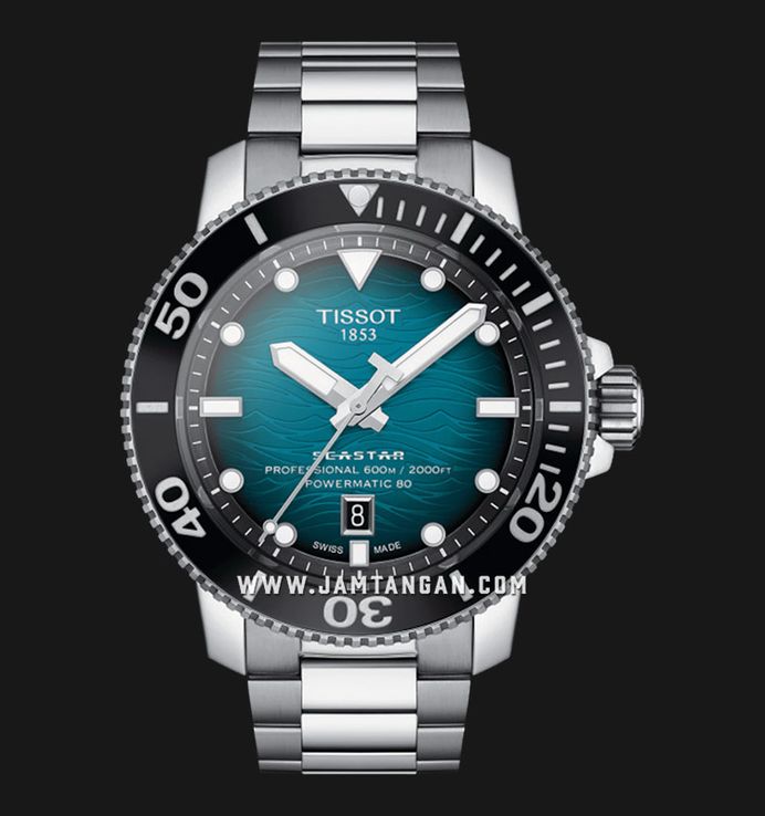 Tissot Seastar 2000 Powermatic 80 T-Sport T120.607.11.041.00 Graded Blue Black Dial St Steel Strap