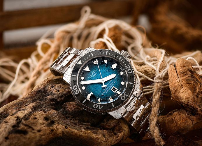 Tissot Seastar 2000 Powermatic 80 T-Sport T120.607.11.041.00 Graded Blue Black Dial St Steel Strap