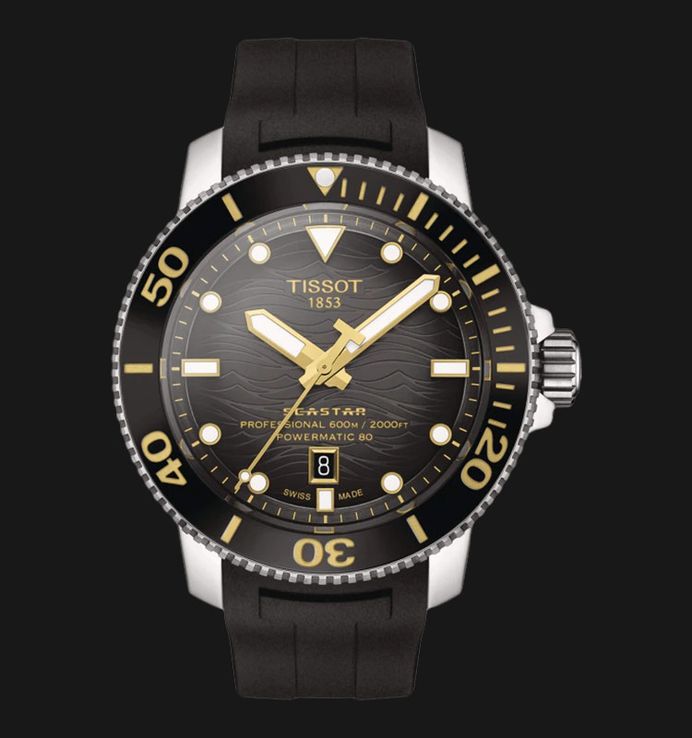 Tissot Seastar 2000 Professional Powermatic 80 46mm T-Sport T120.607.17.441.01 Black Rubber Strap