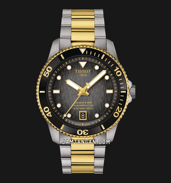 Tissot Seastar 1000 Powermatic 80 40mm T-Sport T120.807.22.051.00 Graded Grey Dial St. Steel Strap 