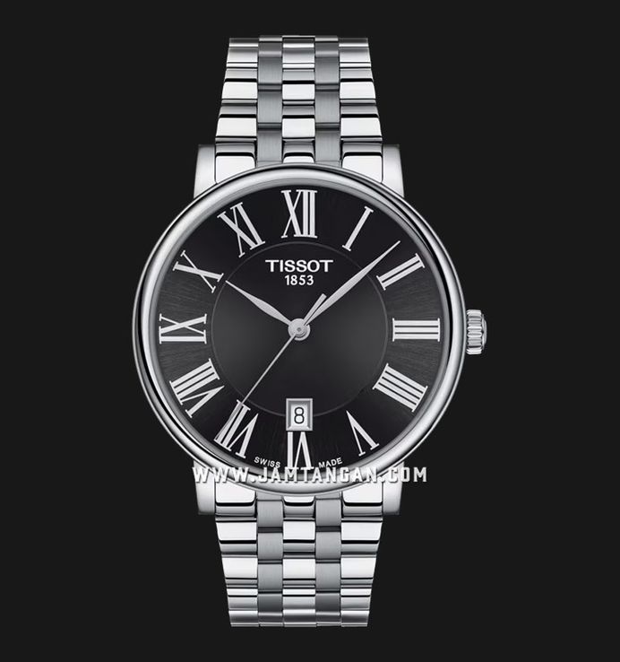 Tissot Carson Premium 40mm T-Classic T122.410.11.053.00 Black Dial Stainless Steel Strap