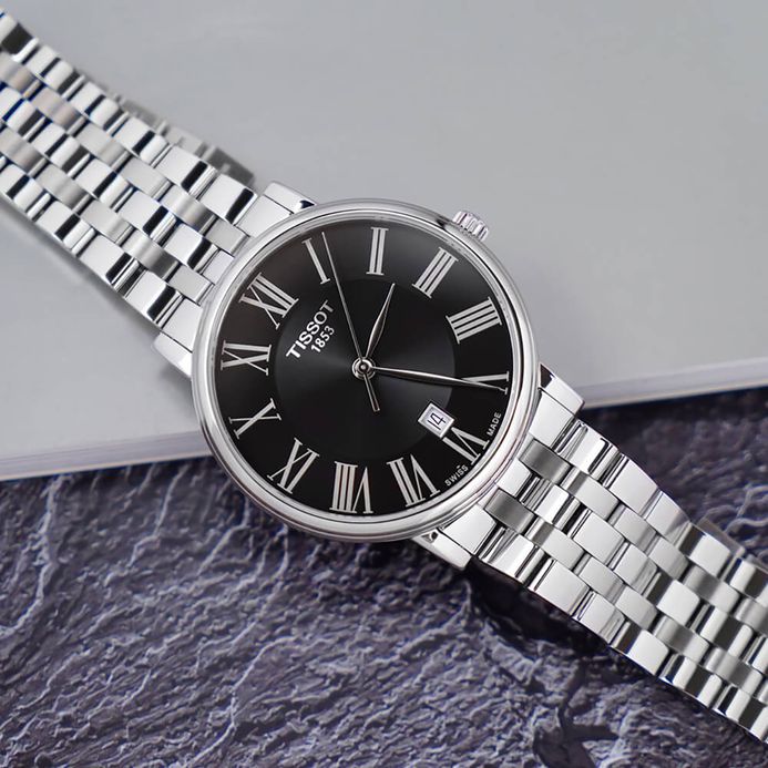 Tissot Carson Premium 40mm T-Classic T122.410.11.053.00 Black Dial Stainless Steel Strap