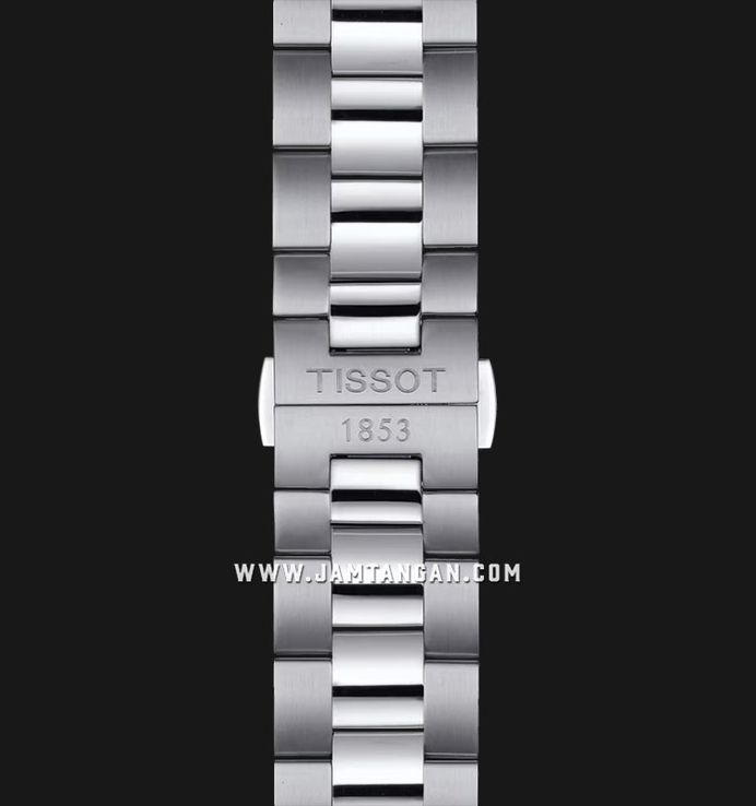 Tissot T-Classic T127.407.11.081.00 Gentleman Powermatic 80 Open Heart Rhodium Dial St. Steel Strap