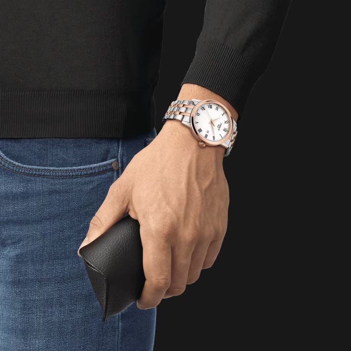 Tissot T-Classic T129.410.22.013.00 Dream White Dial Dual Tone Stainless Steel Strap