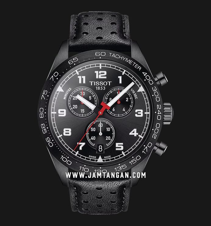 Tissot T-Sport T131.617.36.052.00 PRS 516 Chronograph Black Dial Black Leather Strap