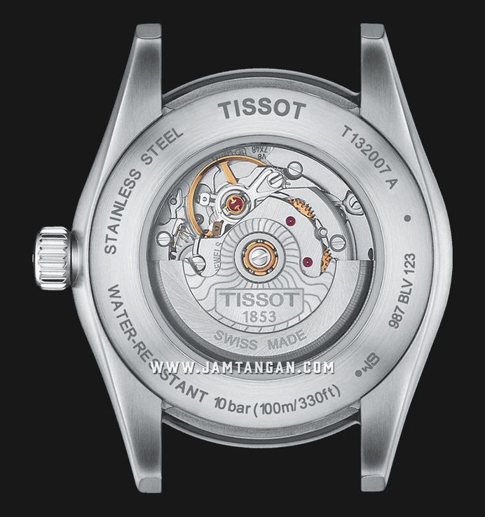 TISSOT T-My Lady T132.007.11.066.01 Graded Dial Stainless Steel Strap + Extra Leather Strap