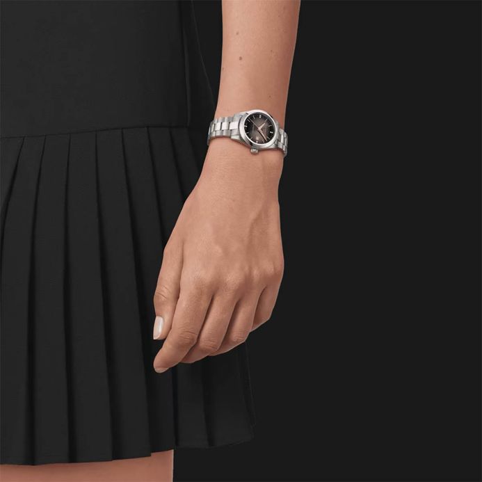 TISSOT T-My Lady T132.007.11.066.01 Graded Dial Stainless Steel Strap + Extra Leather Strap