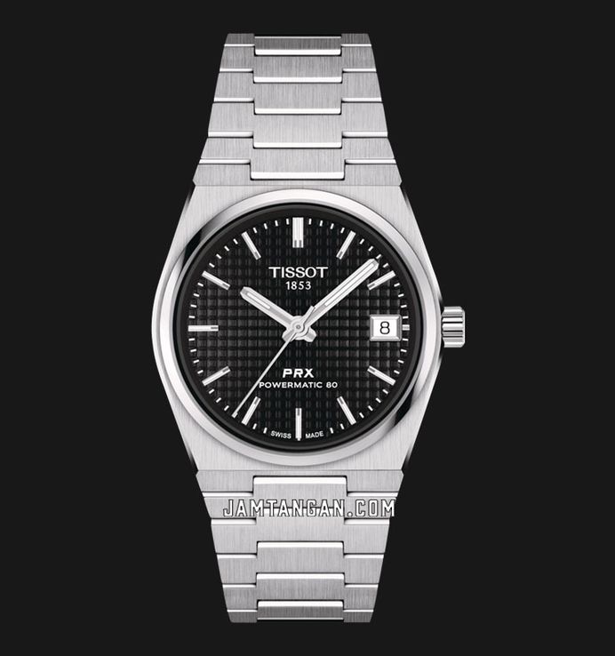 Tissot PRX Powermatic 80 35mm T-Classic T137.207.11.051.00 Black Dial Stainless Steel Strap