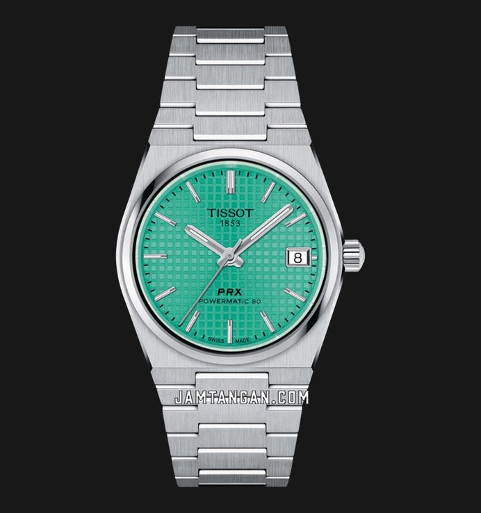 Tissot PRX Powermatic 80 35mm T-Classic T137.207.11.091.01 Green Dial Stainless Steel Strap