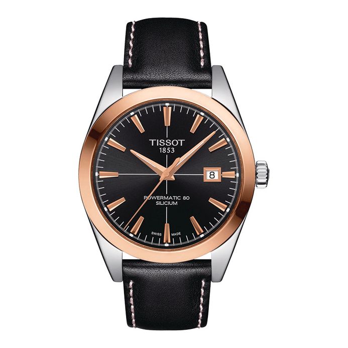 Tissot Gentleman Powermatic 80 Silicium Solid 18K Gold Bezel 40 mm