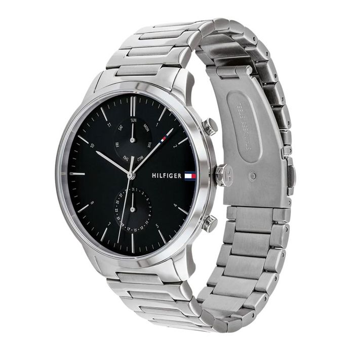 Tommy Hilfiger Hunter 1710407 Men Black Dial Stainless Steel Strap
