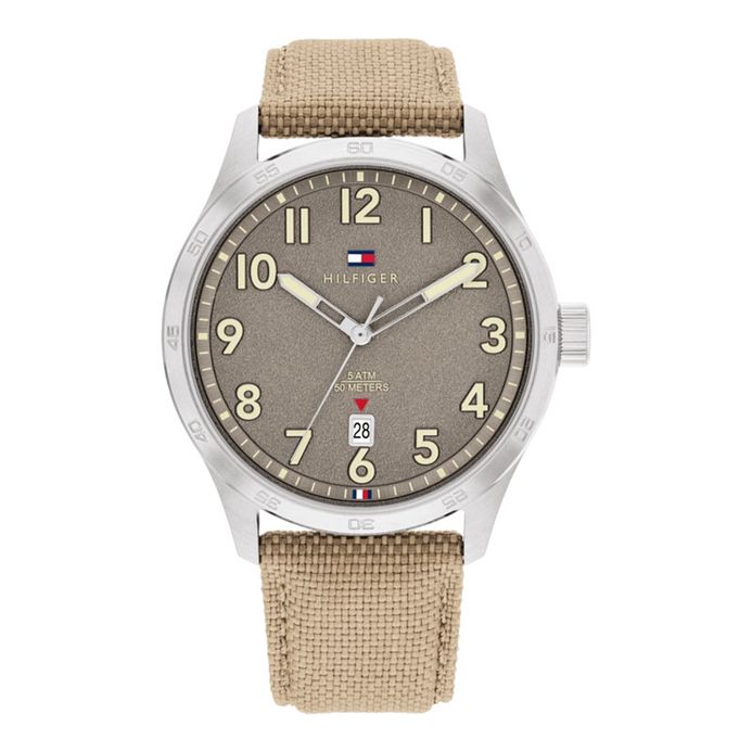 Tommy Hilfiger Forrest 1710561 Men Khaki Dial Khaki Nylon Strap