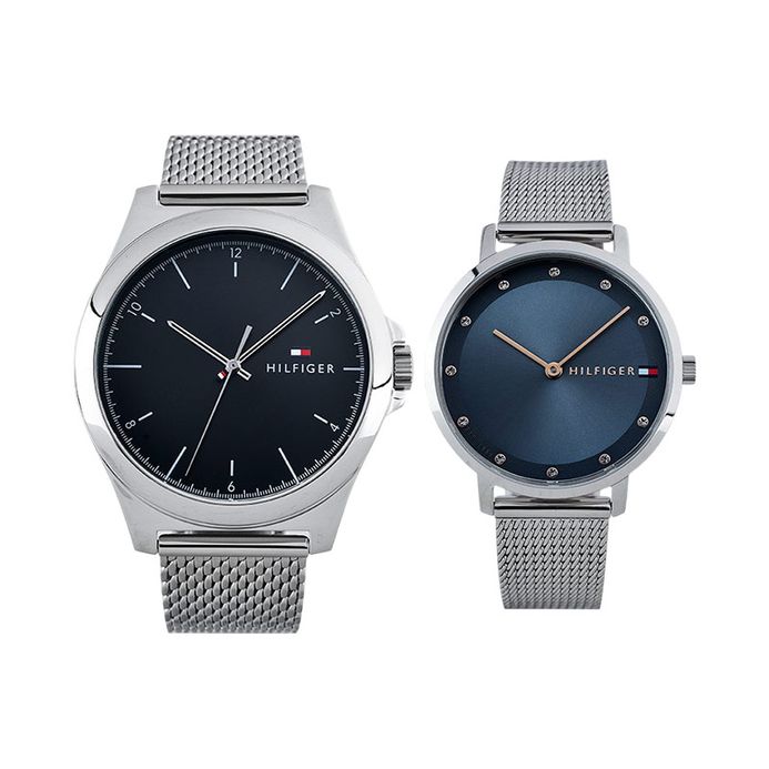 Tommy Hilfiger 1770023 Couple Pippa Noris Black Grey Dial Stainless Steel  Strap