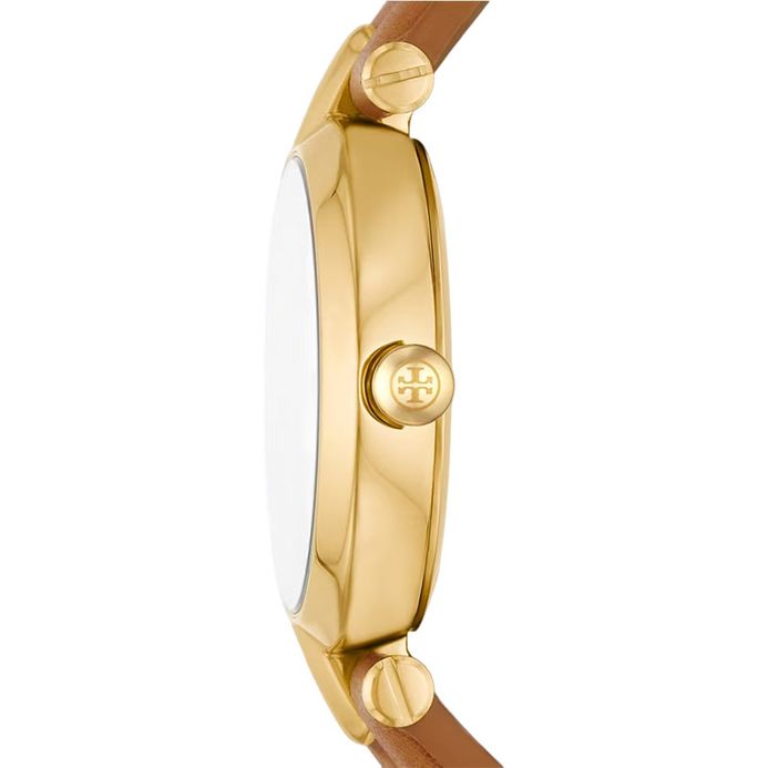 Tory Burch Kira TBW2041 Ladies White Dial Brown Leather  display picture 1