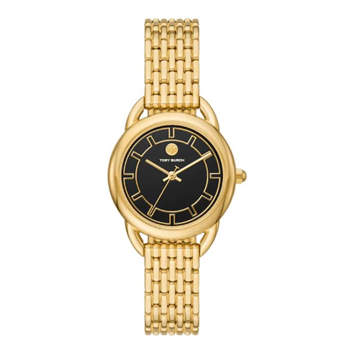 Tory Burch Ravello TBW7213 Ladies Black Dial Gold Stainless Steel