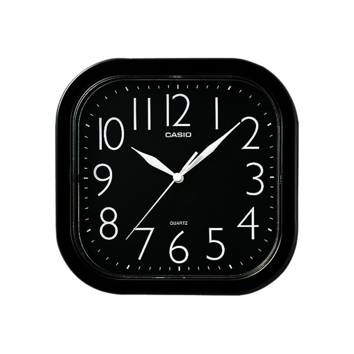 Casio Clock IQ-02-1R Quartz Square Black Color