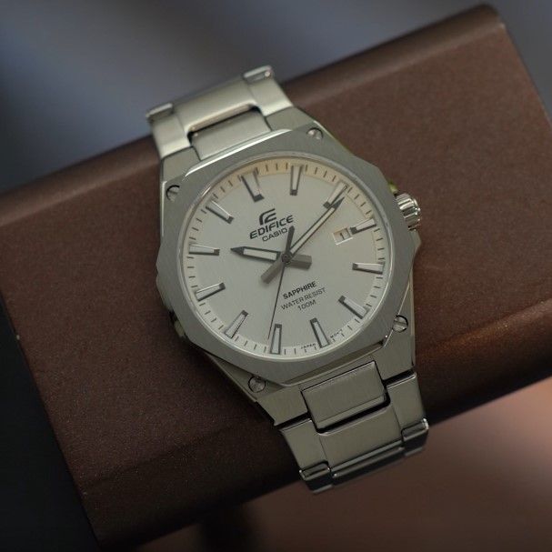 Casio Edifice EFR-S108D-7A EFR-S108D-7AVUDF Slim Line White Dial ...