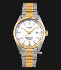 Alba Fashion AG8390X1 Men Silver Dial Dual Tone Stainless Steel Strap-0