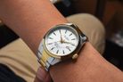 Alba Fashion AG8390X1 Men Silver Dial Dual Tone Stainless Steel Strap-8