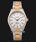 Alba Fashion AG8394X1 Men Silver Dial Dual Tone Stainless Steel Strap-0