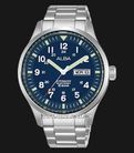 Alba Mechanical Field Military AL4211X1 Men Blue Dial Stainless Steel Strap-0