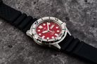 Alba Mechanical AL4381X1 Men Red Dial Black Silicone Strap-6