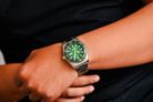 Alba Mechanical AL4437X1 Automatic Men Green Black Gradation Patterned Dial Stainless Steel Strap-8