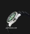 Alba Mechanical AL4441X1 Automatic Men Green Black Gradation Patterned Dial Black Silicone Strap-1