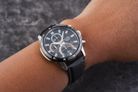 Alba Active AM3975X1 Chronograph Men Black Dial Black Leather Strap-8