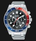 Alba Active AT3J35X1 Men Chronograph Black Dial Stainless Steel Strap-0